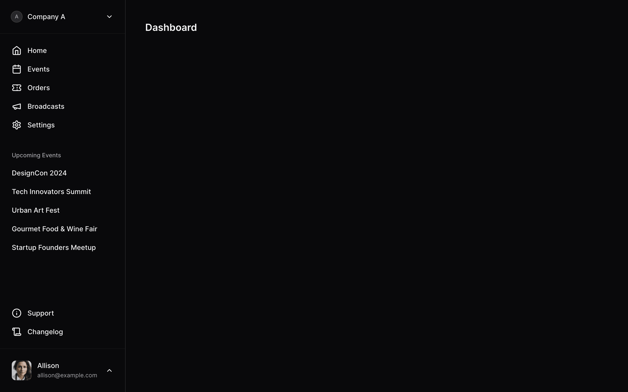 App screenshot (dark mode)